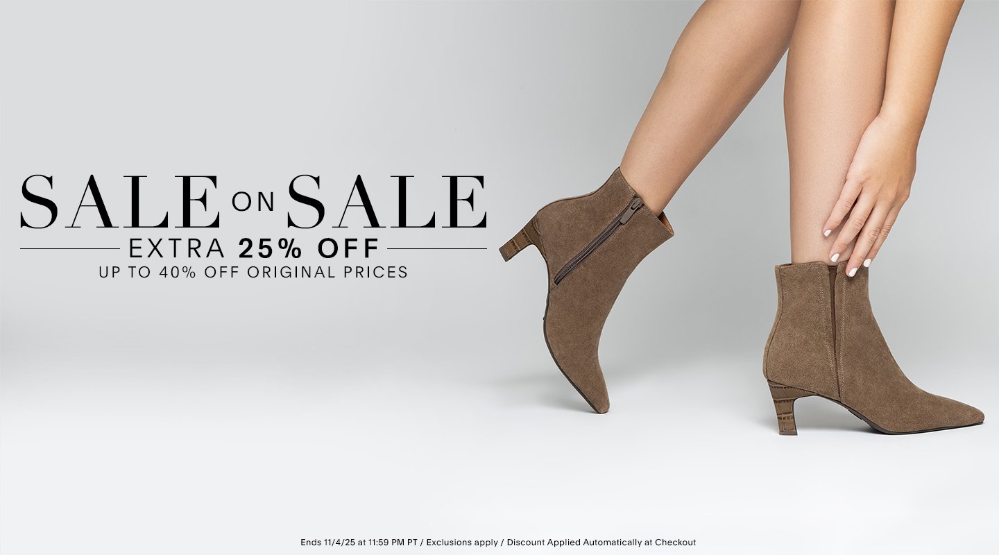 SALE ON SALE EXTRA 25% OFF UP TO 40% OFF ORIGINAL PRICES ENDS 11/4/25 AT 11:59 PM PT / EXCLUSIONS APPLY / DISCOUNT APPLIED AUTOMATICALLY AT CHECKOUT