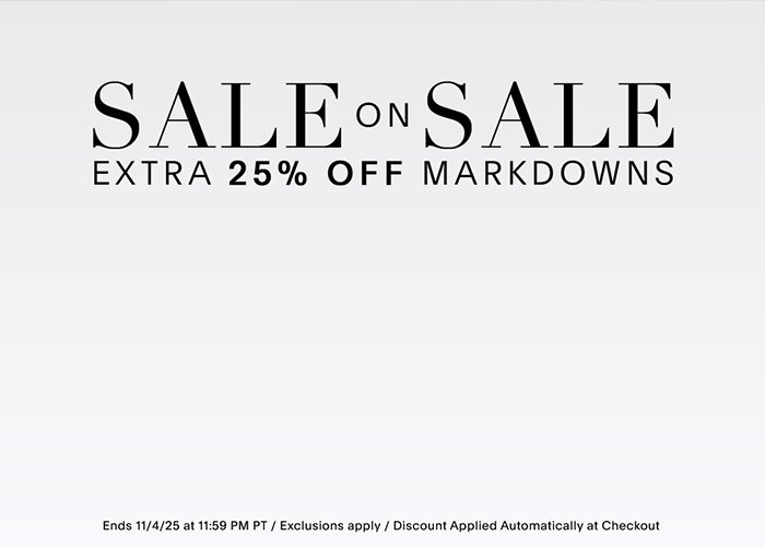 SALE ON SALE EXTRA 25% OFF