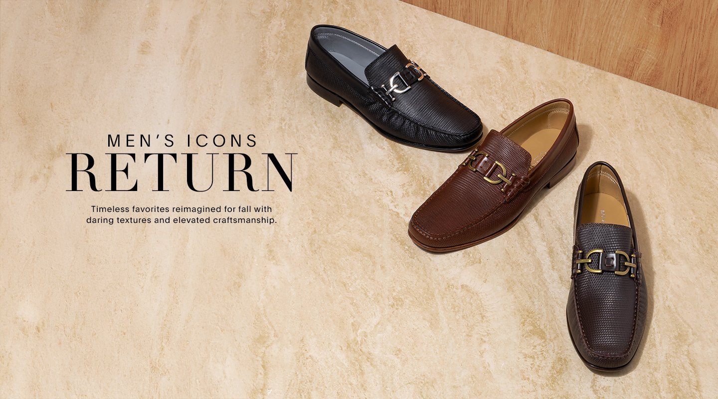 MEN'S ICONS RETURN Timeless favorites reimagined for fall with daring textured and elevated craftsmanship.