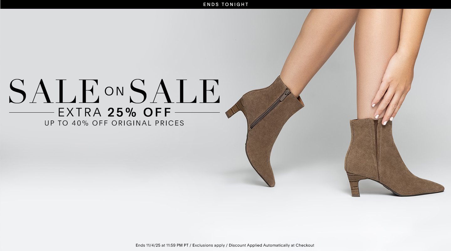 SALE ON SALE EXTRA 25% OFF UP TO 40% OFF ORIGINAL PRICES ENDS 11/4/25 AT 11:59 PM PT / EXCLUSIONS APPLY / DISCOUNT APPLIED AUTOMATICALLY AT CHECKOUT