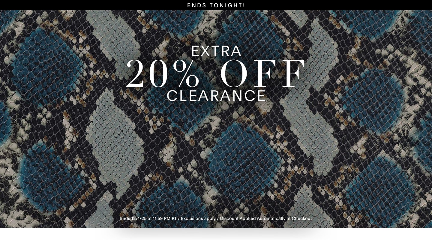 EXTRA 20% OFF CLEARANCE