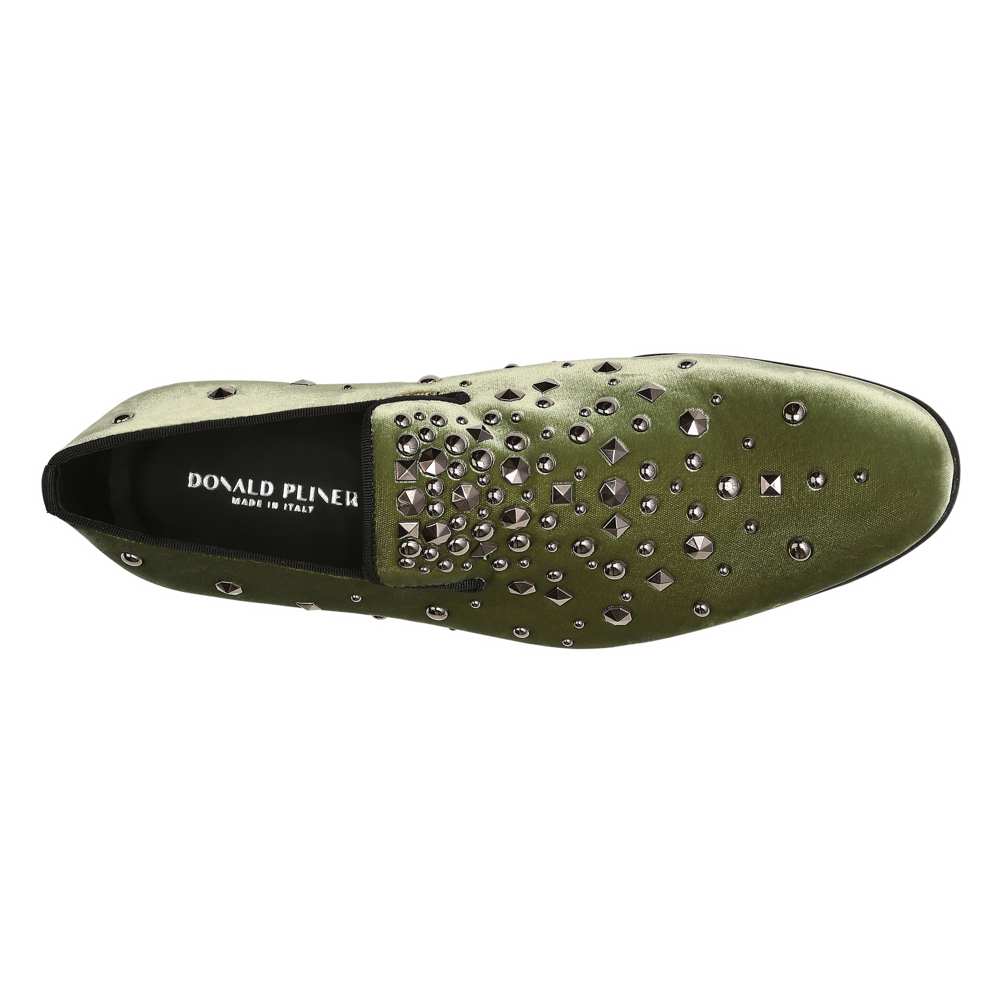 Donald Pliner Spencer Studded Loafer In Green