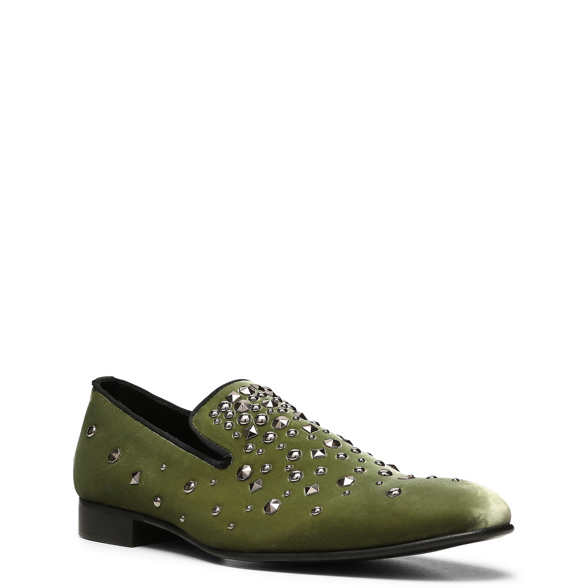 Donald Pliner Spencer Studded Loafer In Green