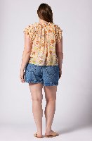 Tezza Short Sleeve Silk Top at Joie