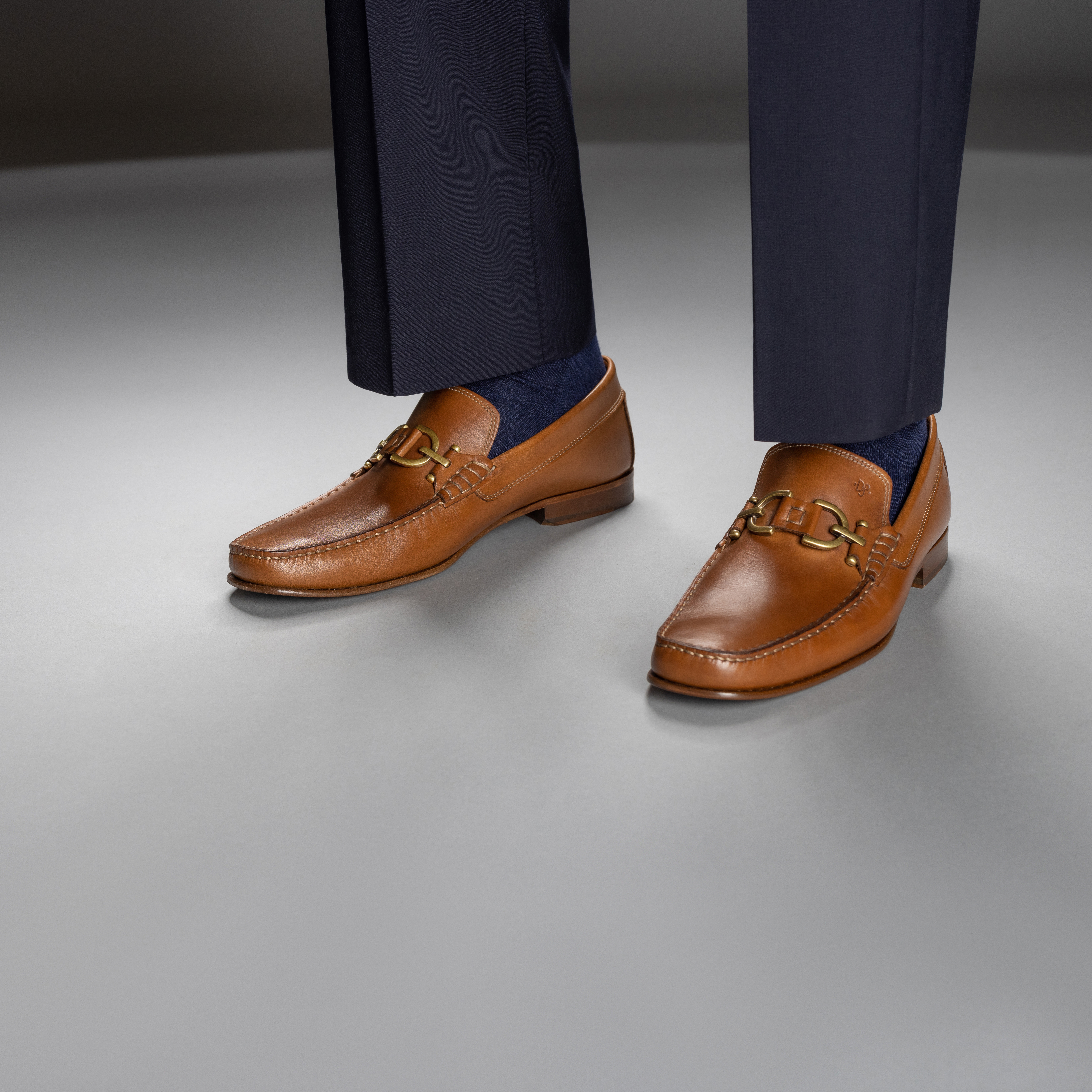 Donald Pliner Calf Leather Bit Loafer In Whiskey