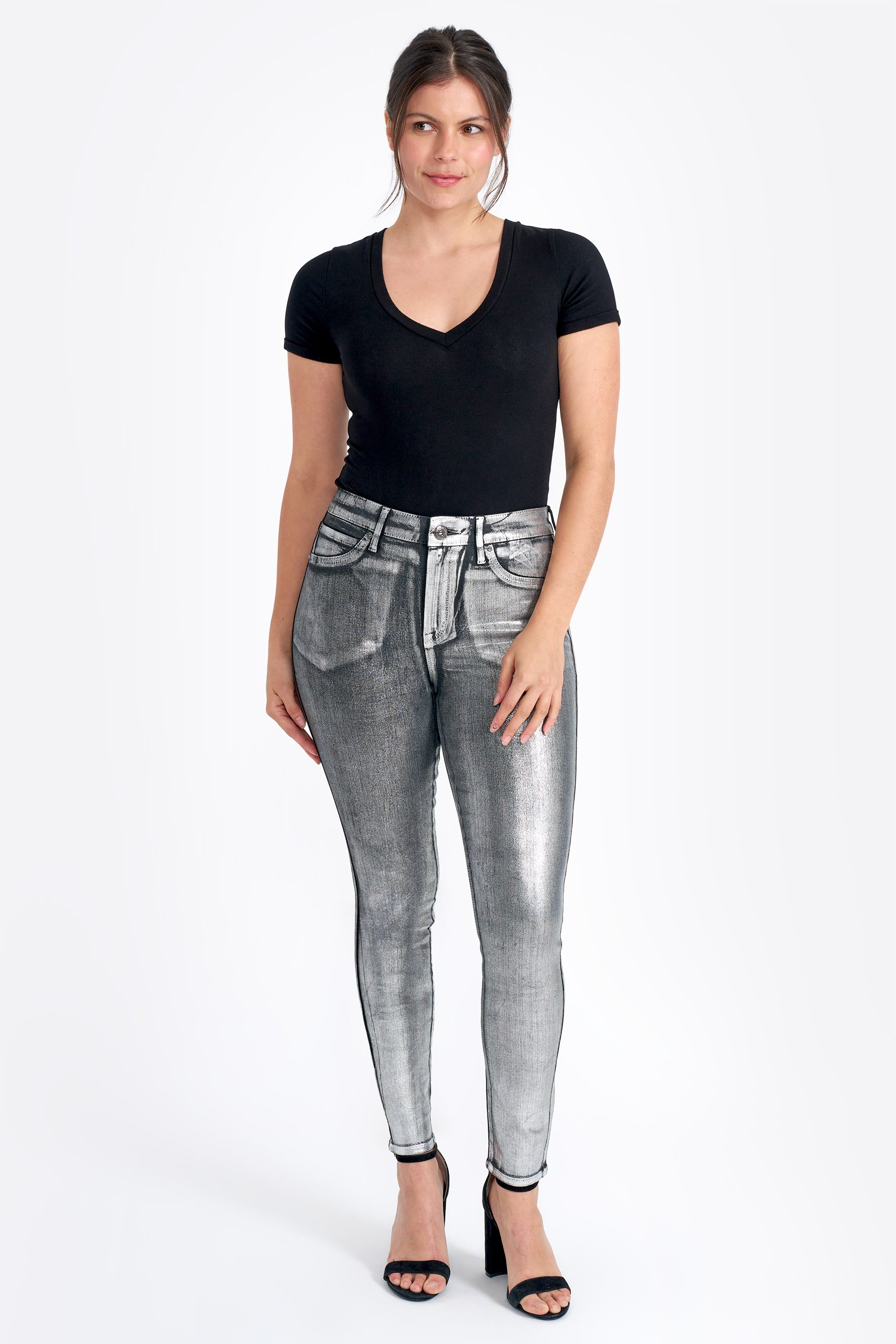 25ss 新品✨AMERI FOIL STRAIGHT COLOR DENIM 25ss 新品✨AMERI FOIL STRAIGHT COLOR DENIM BiG-9-18-24-92