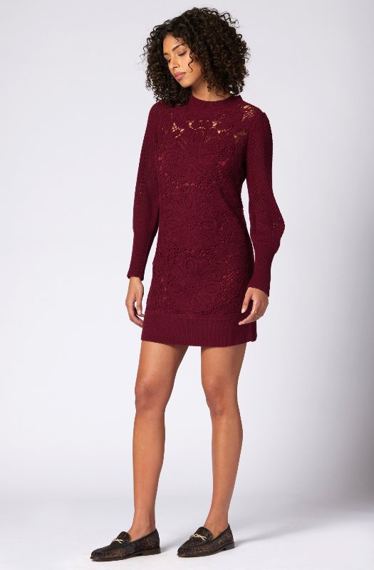 knee length dresses for ladies Giovanna Italian Lace Dress – Belle Muse