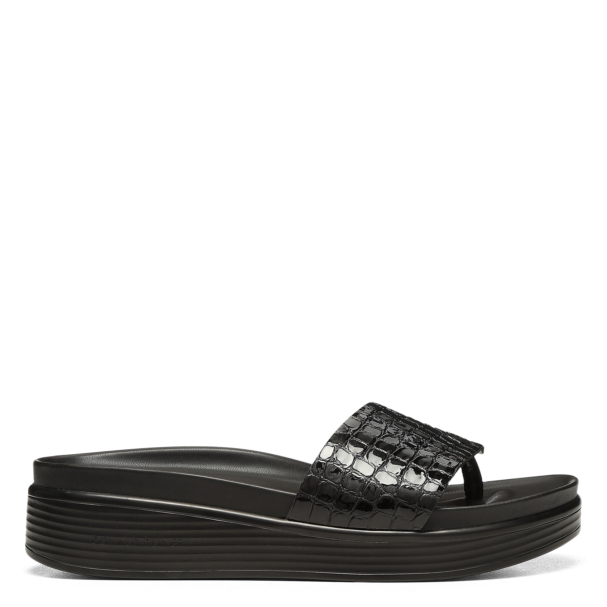 Donald Pliner Women Fifi Black Croco Casual In Black Croco