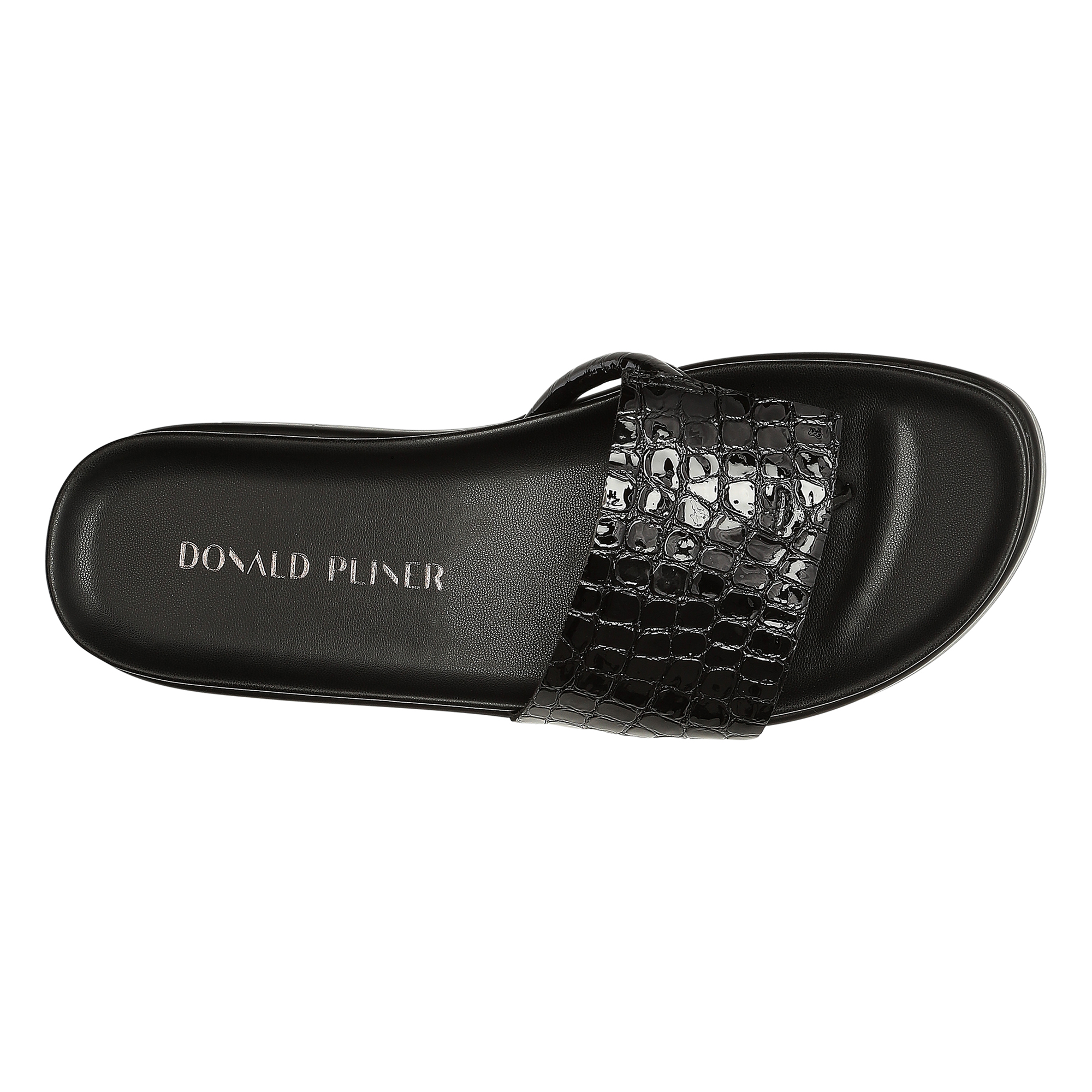 Donald Pliner Women Fifi Black Croco Casual In Black Croco