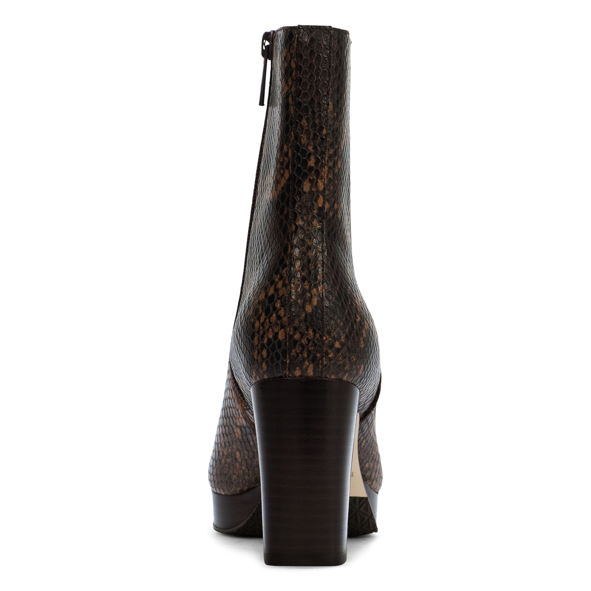 Donald Pliner Zelda Snake Embossed Platform Chelsea Boot In Cherry