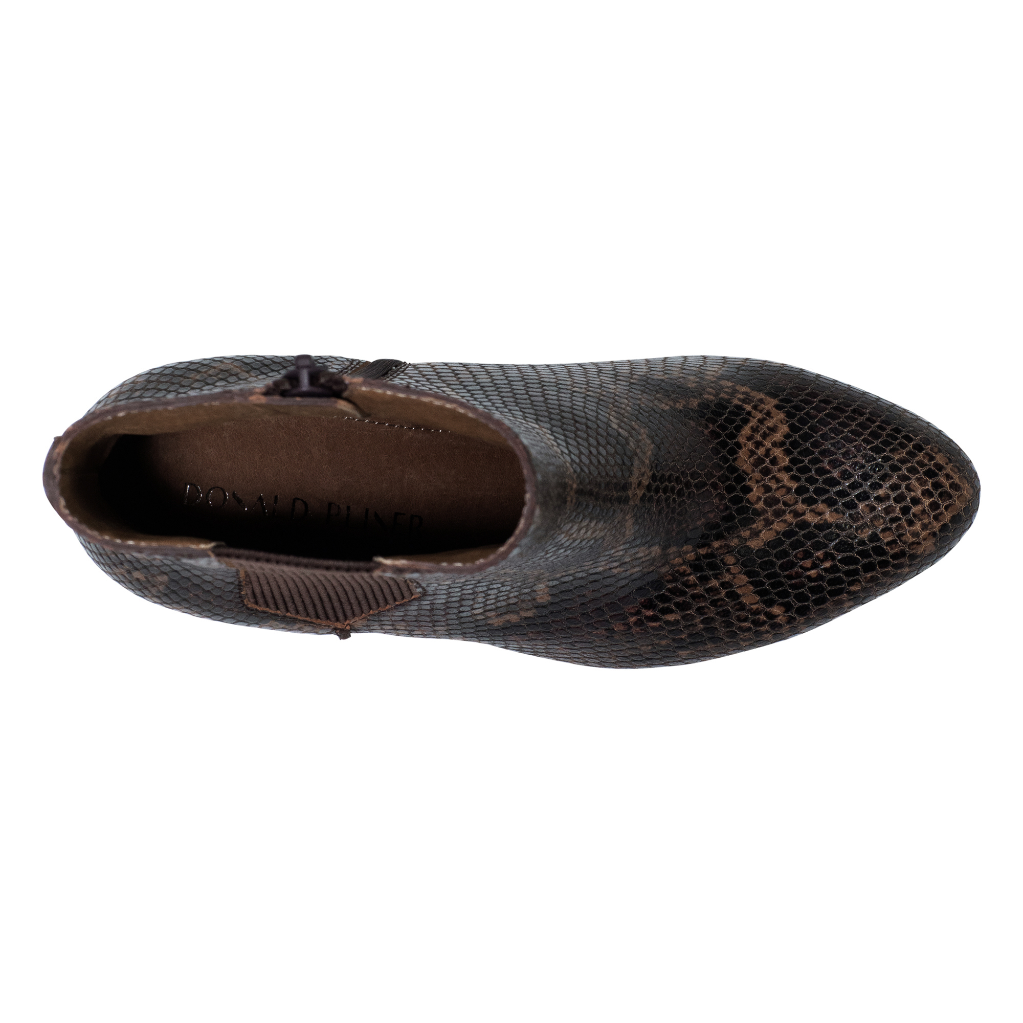 Donald Pliner Zelda Snake Embossed Platform Chelsea Boot In Cherry