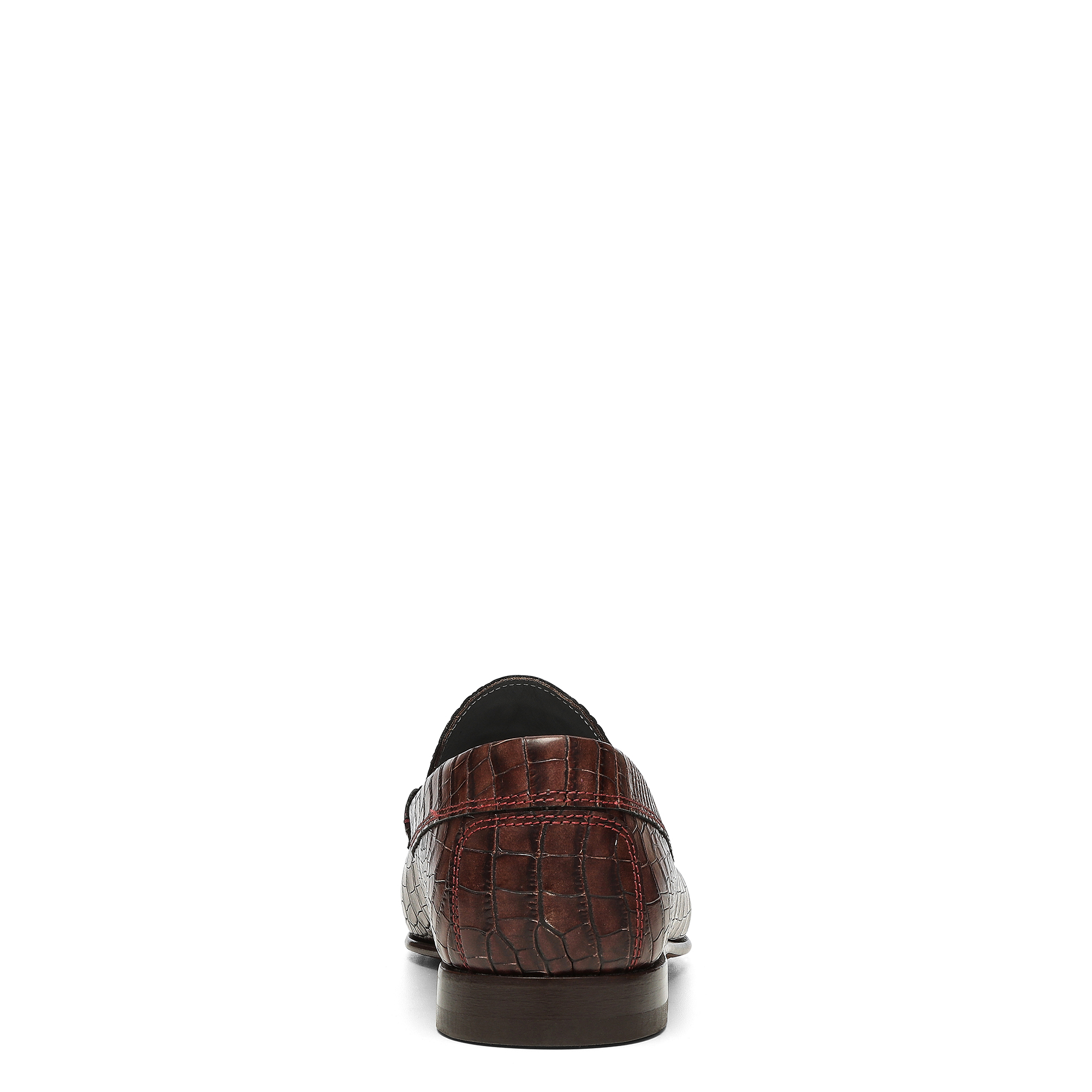Donald Pliner Men Dacio Cognac Croco Casual In Oxblood Red