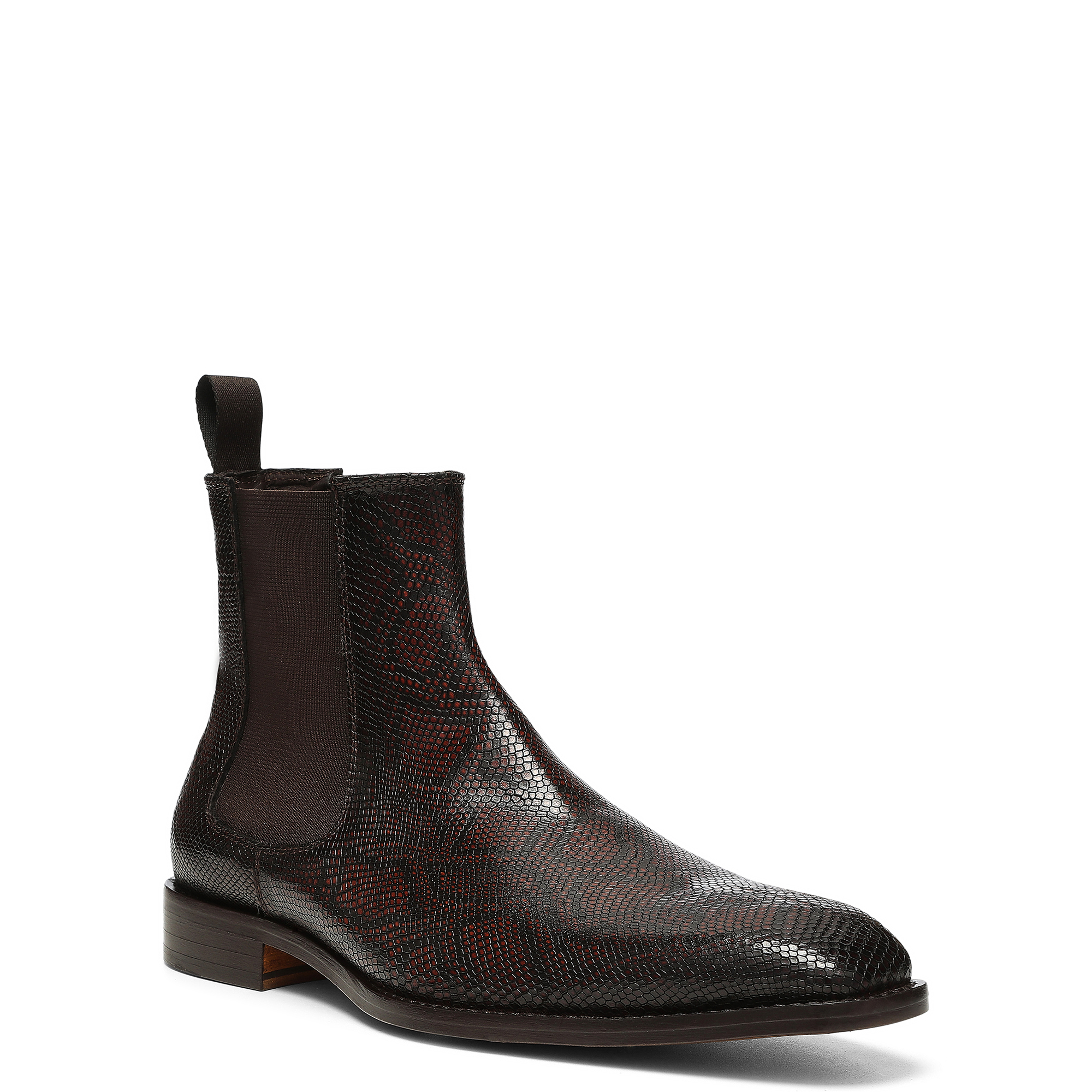 Donald Pliner Men Sloan Dark Brown Snake Boot In Dark Brown Snake