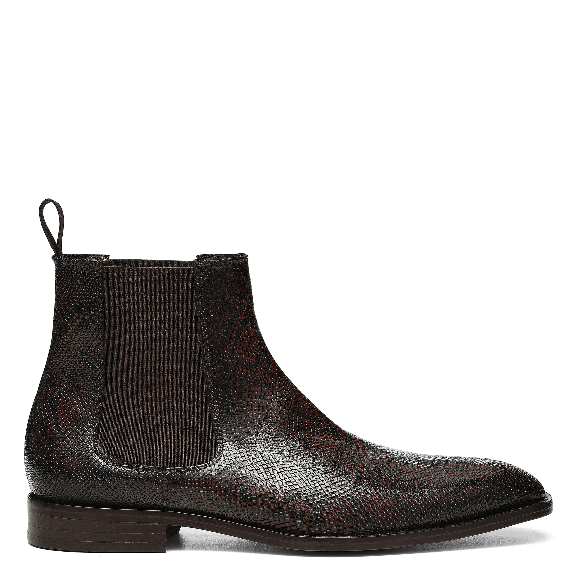 Donald Pliner Men Sloan Dark Brown Snake Boot In Dark Brown Snake