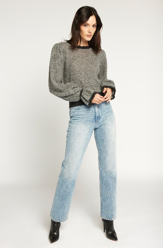 トップス highend- pleats uniqueprintshirt(unisex) Zosia Long Sleeve Top at Joie