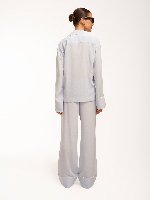 【楽天スーパーセール】 Sleeve Long Shalom Silk Equipment at Shirt トップス