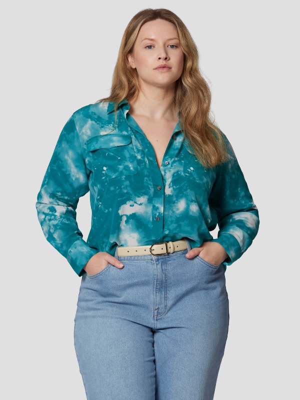 Robe Chemise En Soie 100% Equipment « Slim Signature » - Taille XS - Vert - Neuf Avec étiquettes
