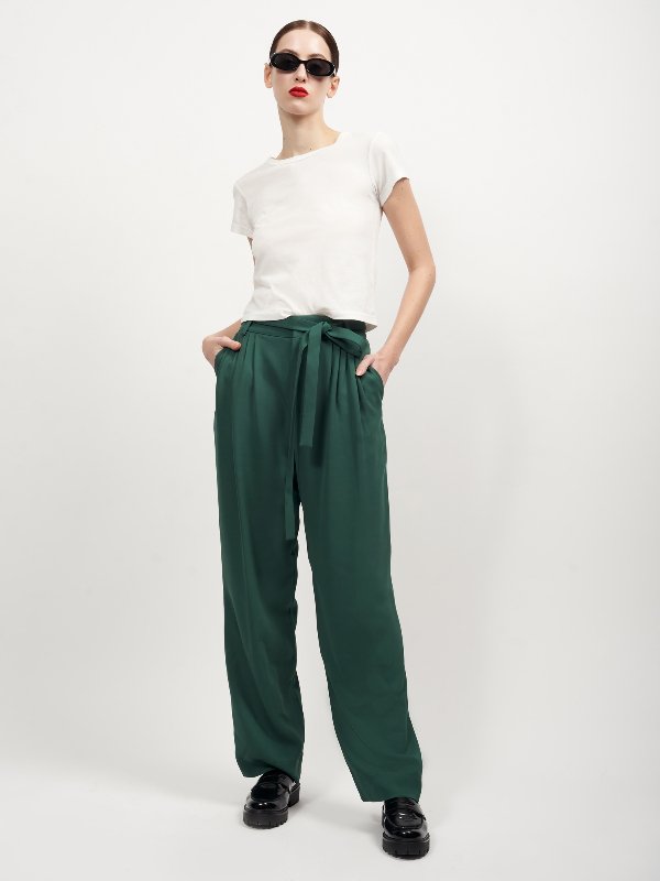 スローブイエナ LEDENIM TUCK TROUSER 38 Brown and wander 81 Nylon Chino Tuck Tapered Pants | SVD