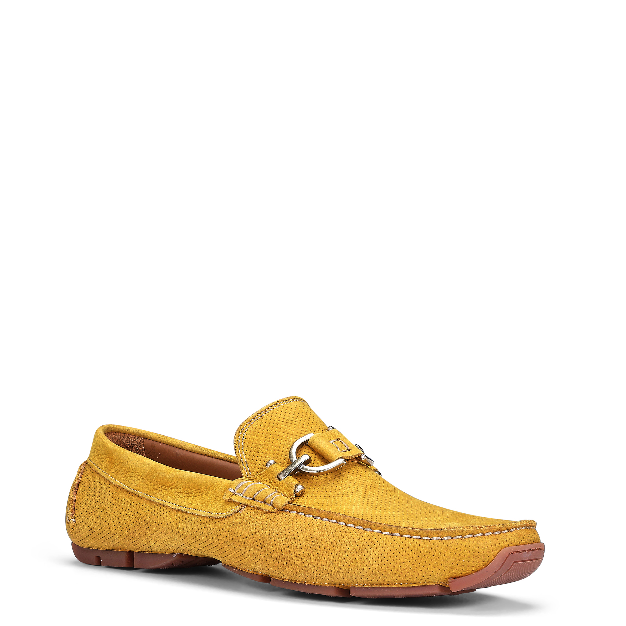 Donald Pliner Dacio Perforated Bit Loafer In Sungold