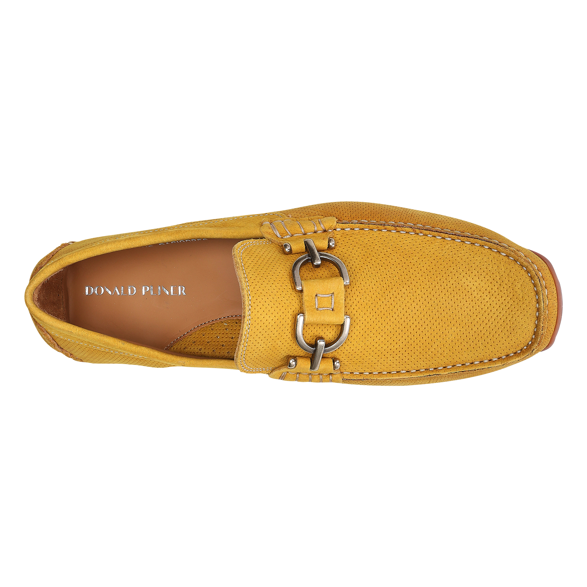 Donald Pliner Dacio Perforated Bit Loafer In Sungold