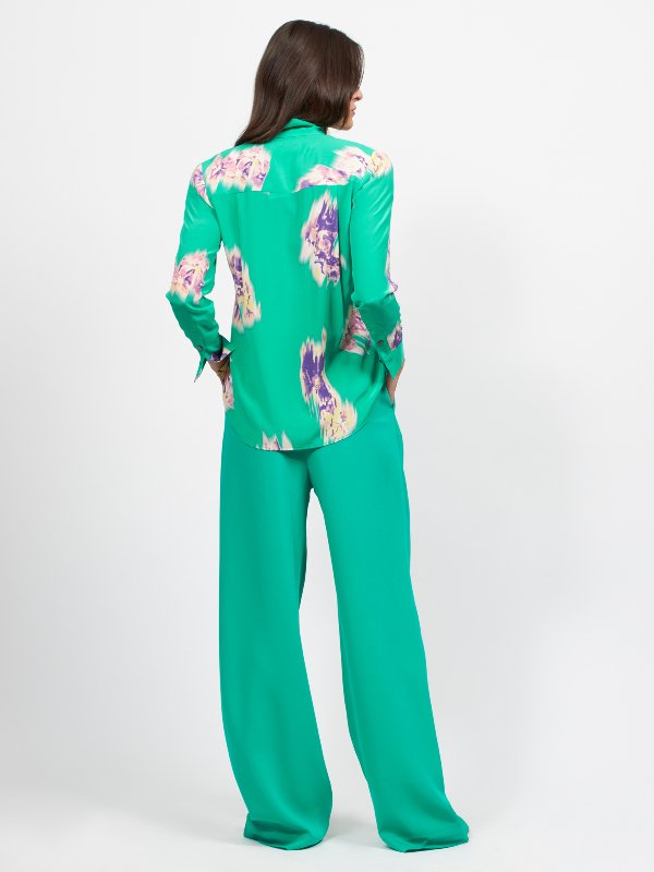 【shalom】25ss YOU TOP Shalom Long Sleeve Silk Shirt at Equipment