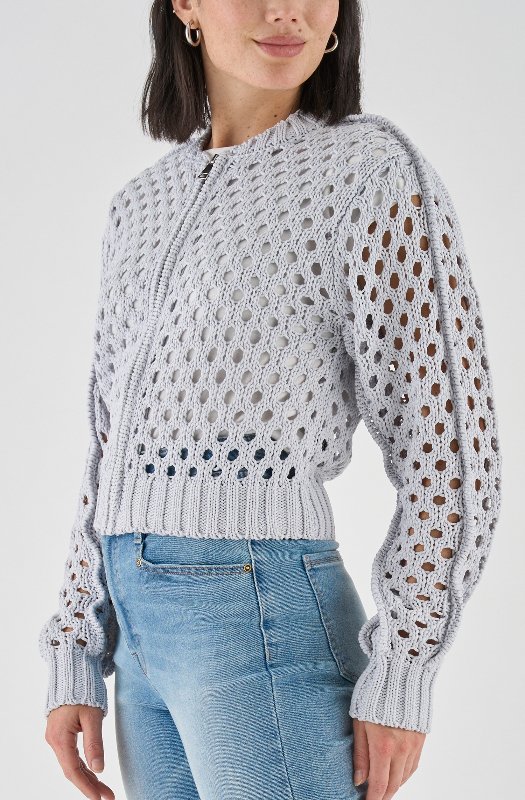 売れ筋商品|||ステゥド ニット&セーター レディース アウター ALTEA SWEATER - Jumper - ivory/navy STAUD Women's Altea Sweater, Ivory/Navy, Off White, XS at
