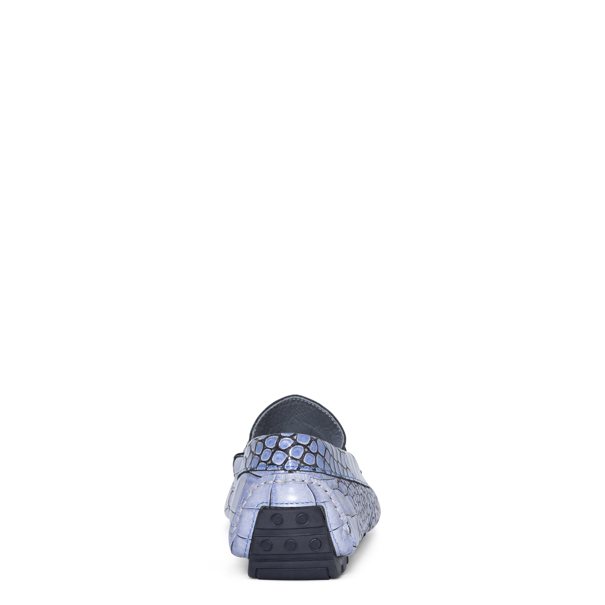 Donald Pliner Men Dacio Driver Ocean Blue Croco Casual In Ocean Blue Croco