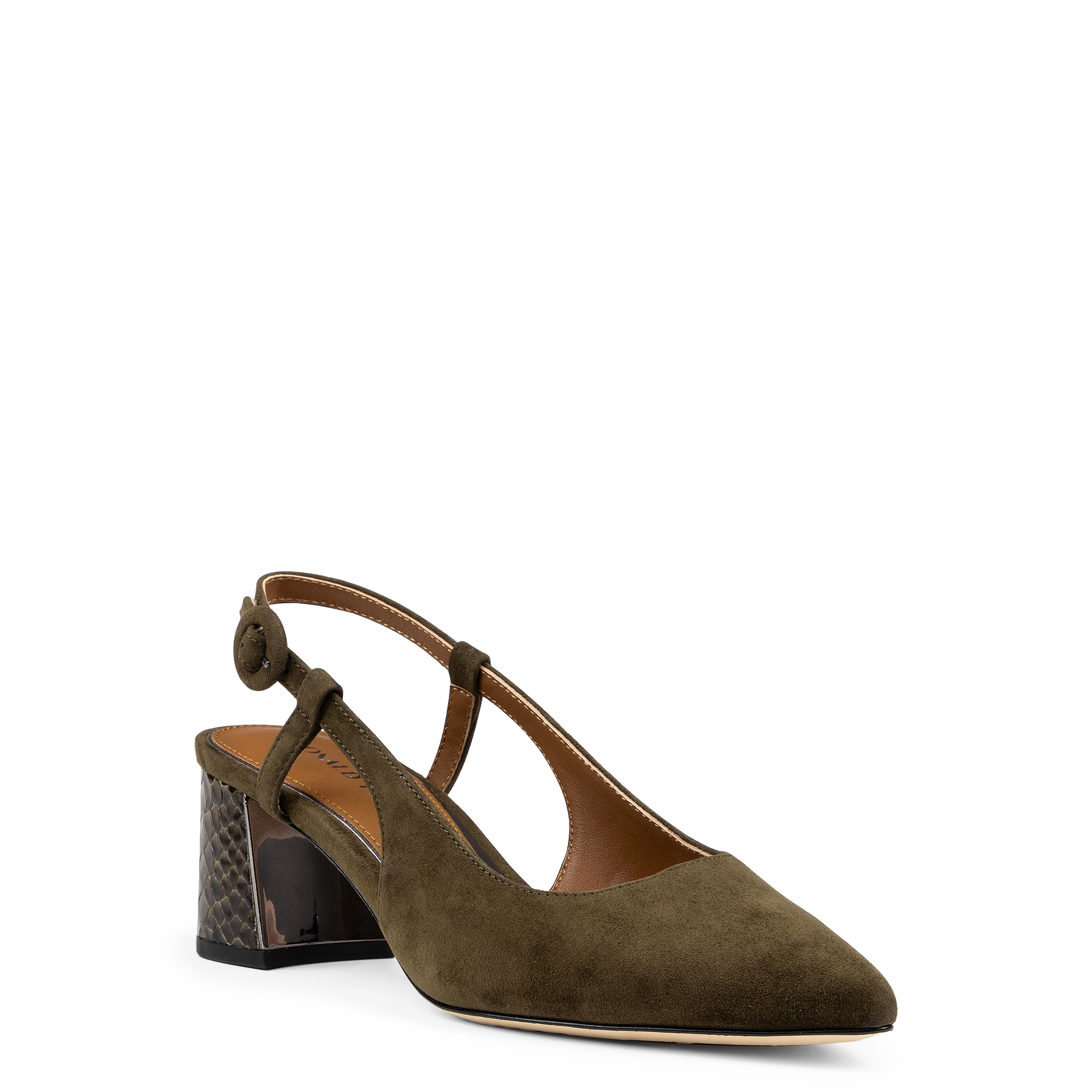 Donald Pliner Song Slingback Pointed Toe Pump In Military Green