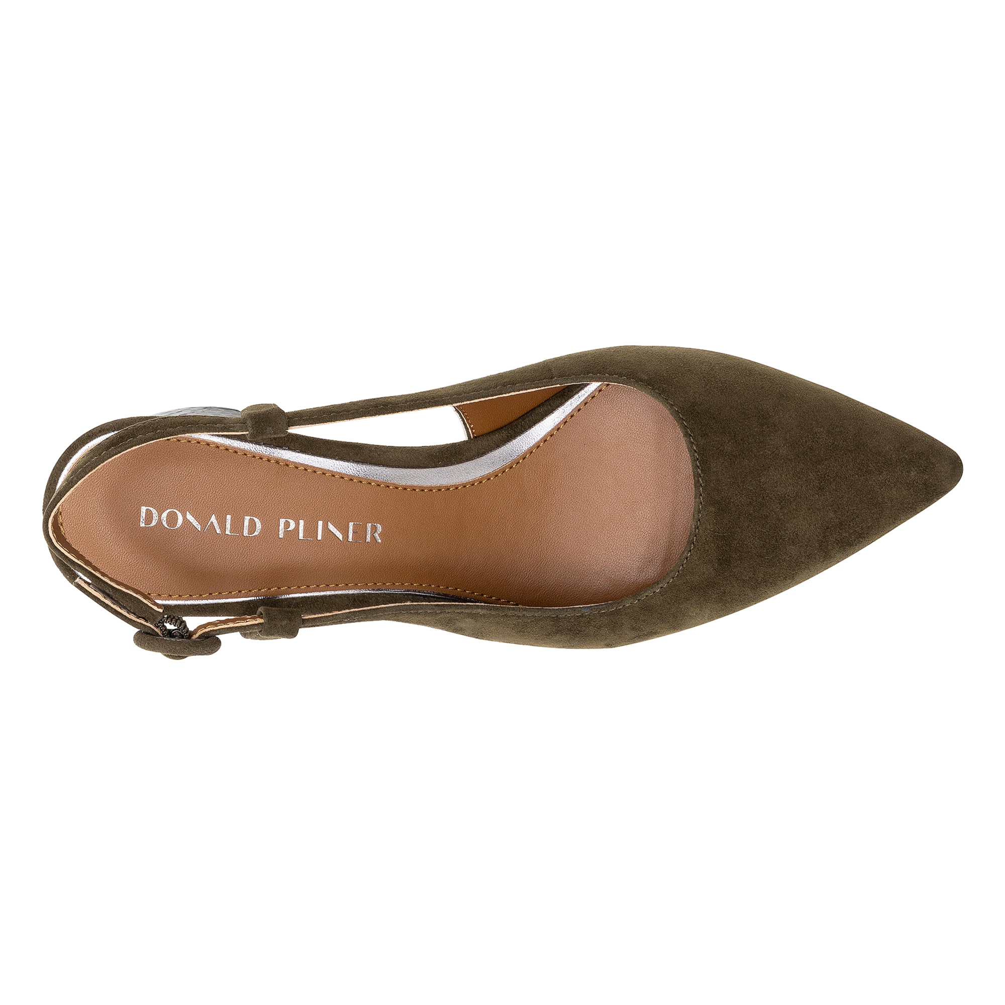 Donald Pliner Song Slingback Pointed Toe Pump In Military Green
