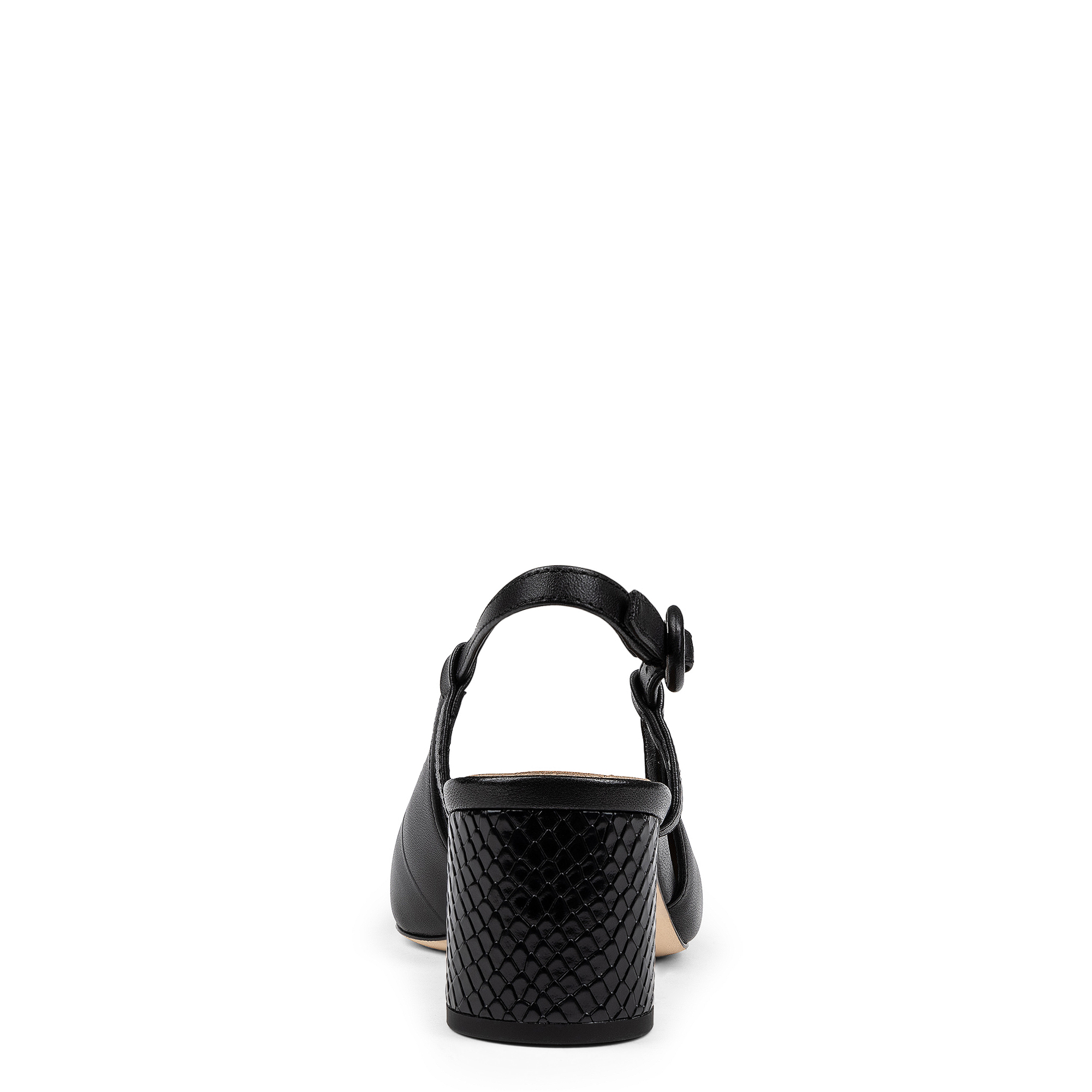 Donald Pliner Song Slingback Pointed Toe Pump In Black Leather