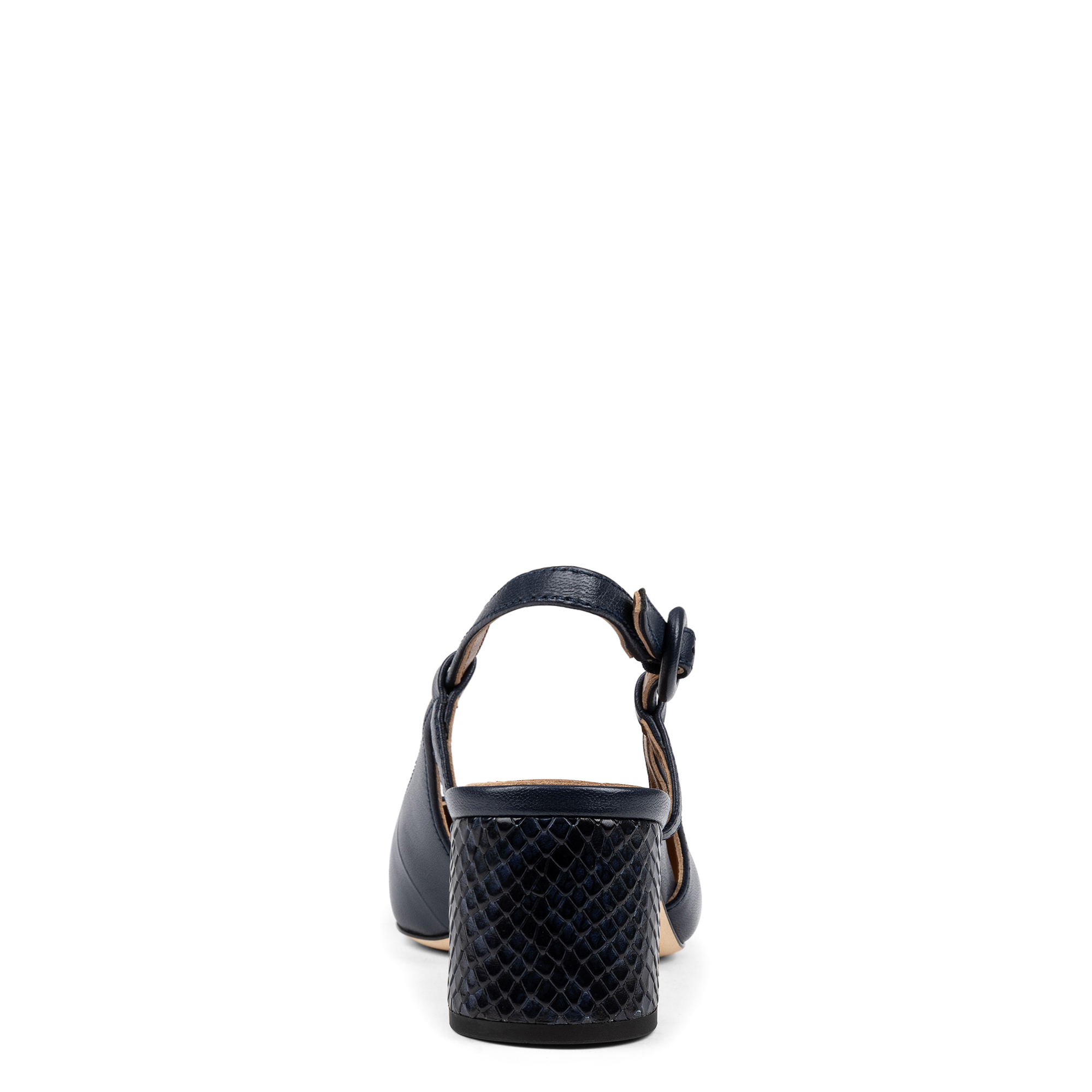 Donald Pliner Song Slingback Pointed Toe Pump In Navy Leather