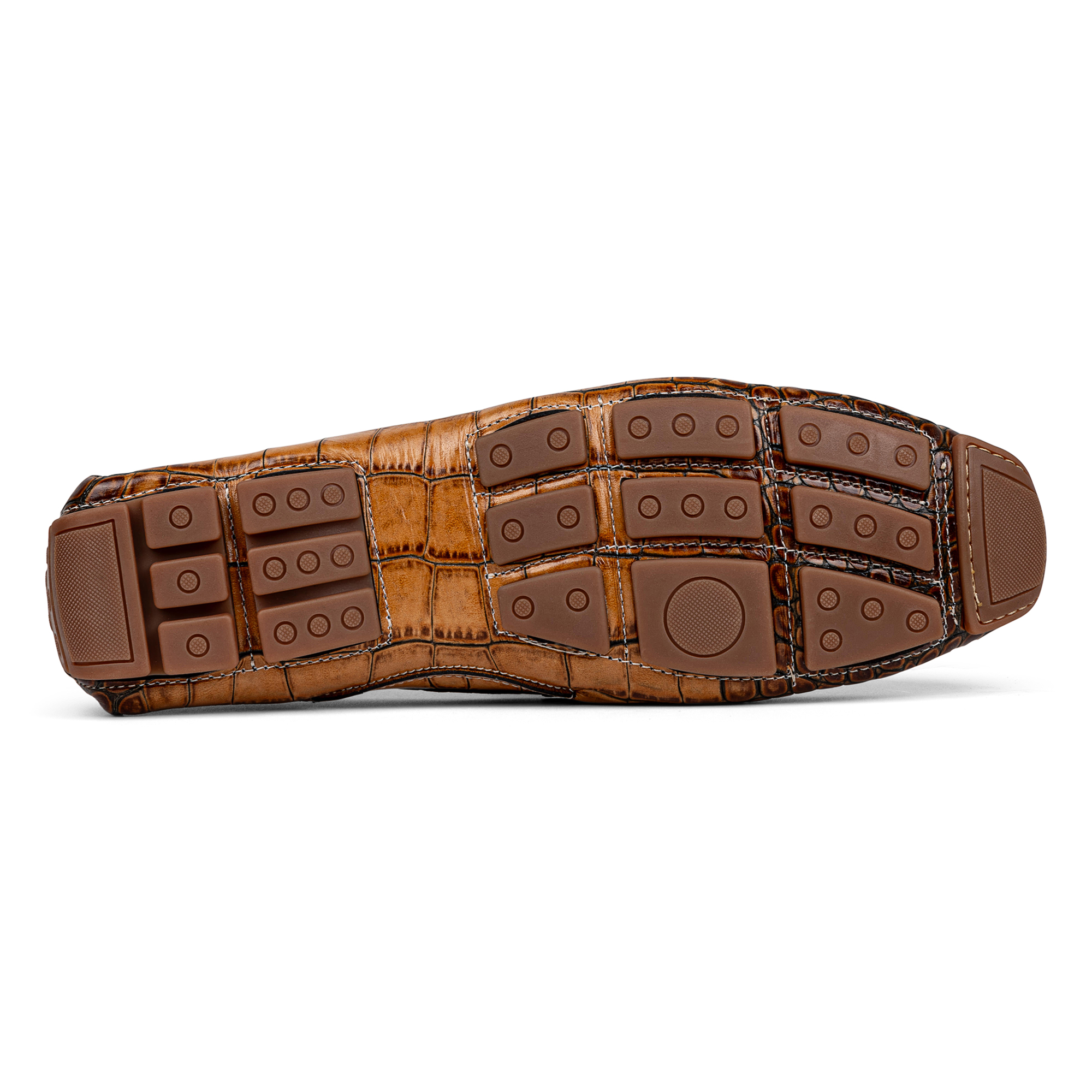 Donald Pliner Men Dacio Driver Cognac Croco Casual In Cognac Croco