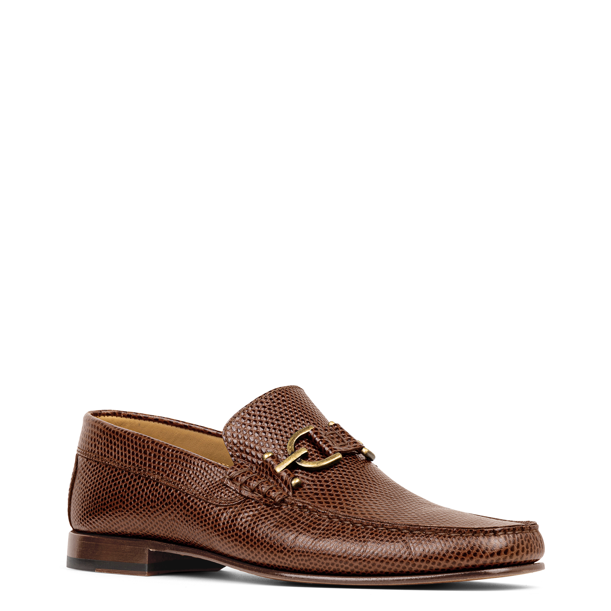 Donald Pliner Dacio Bit Loafer In Whiskey Lizard Print