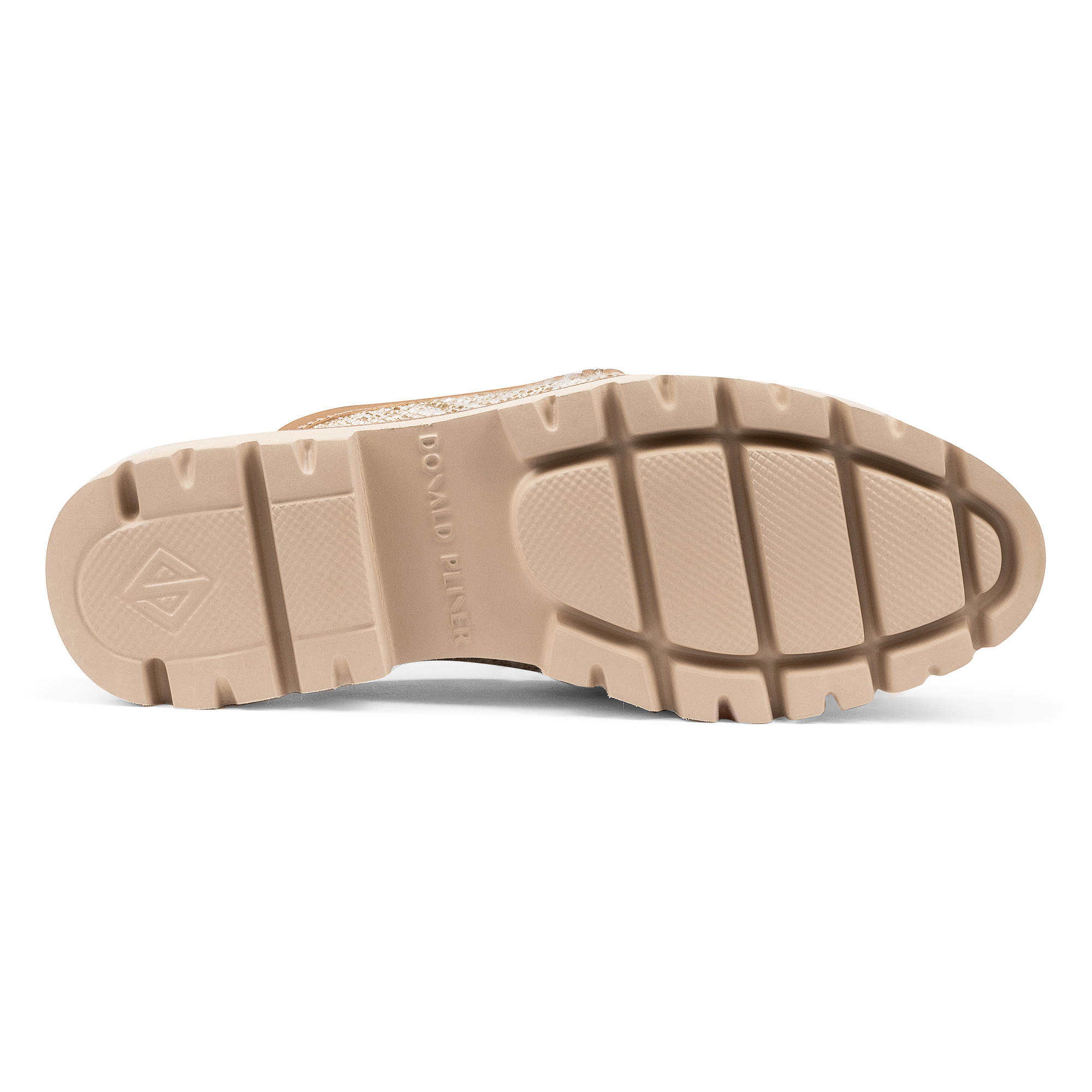 Donald Pliner Lug Sole Loafer Mule In Camel Bouclé