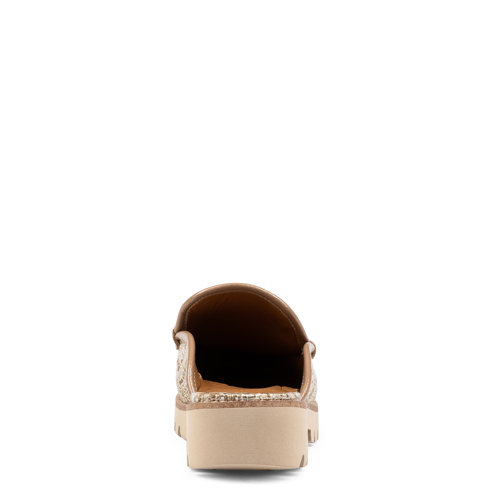 Donald Pliner Lug Sole Loafer Mule In Camel Bouclé