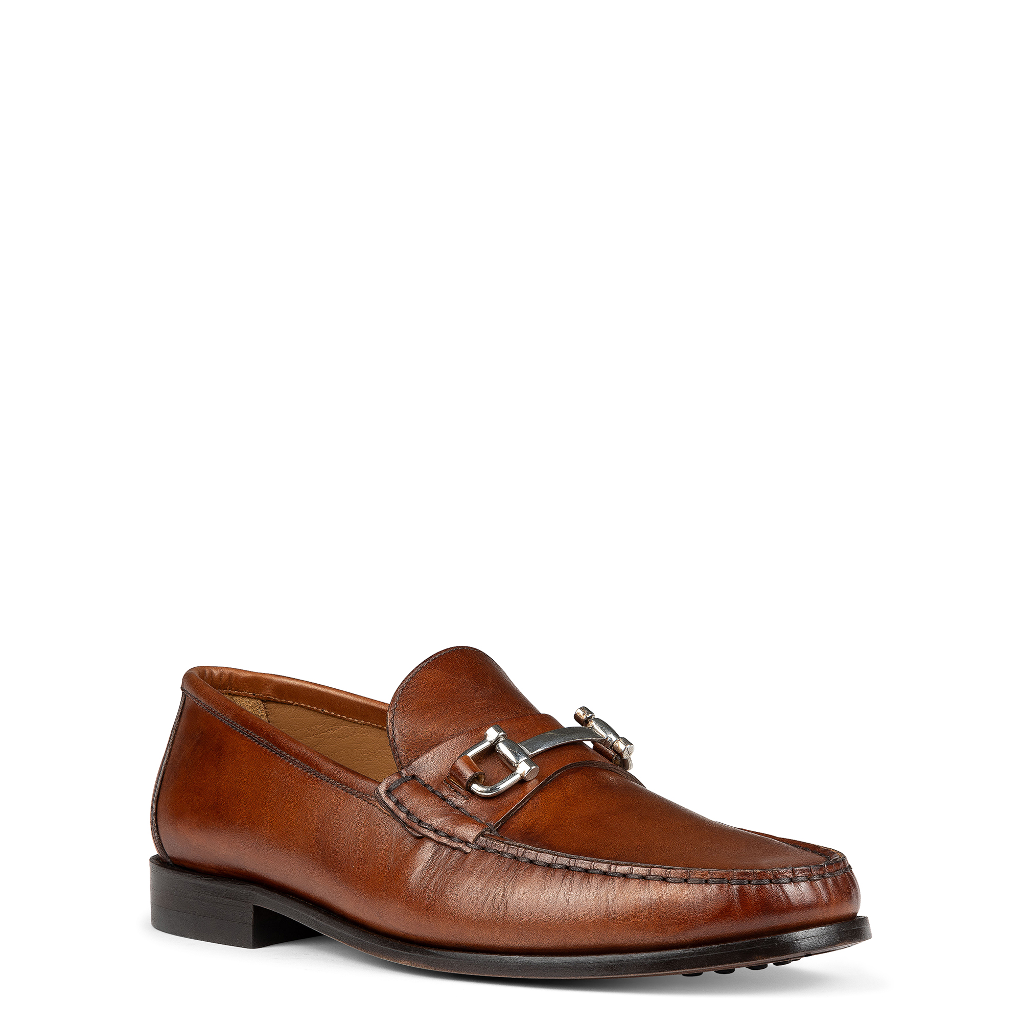 Donald Pliner Evanston Bit Loafer In Whiskey Calf Leather