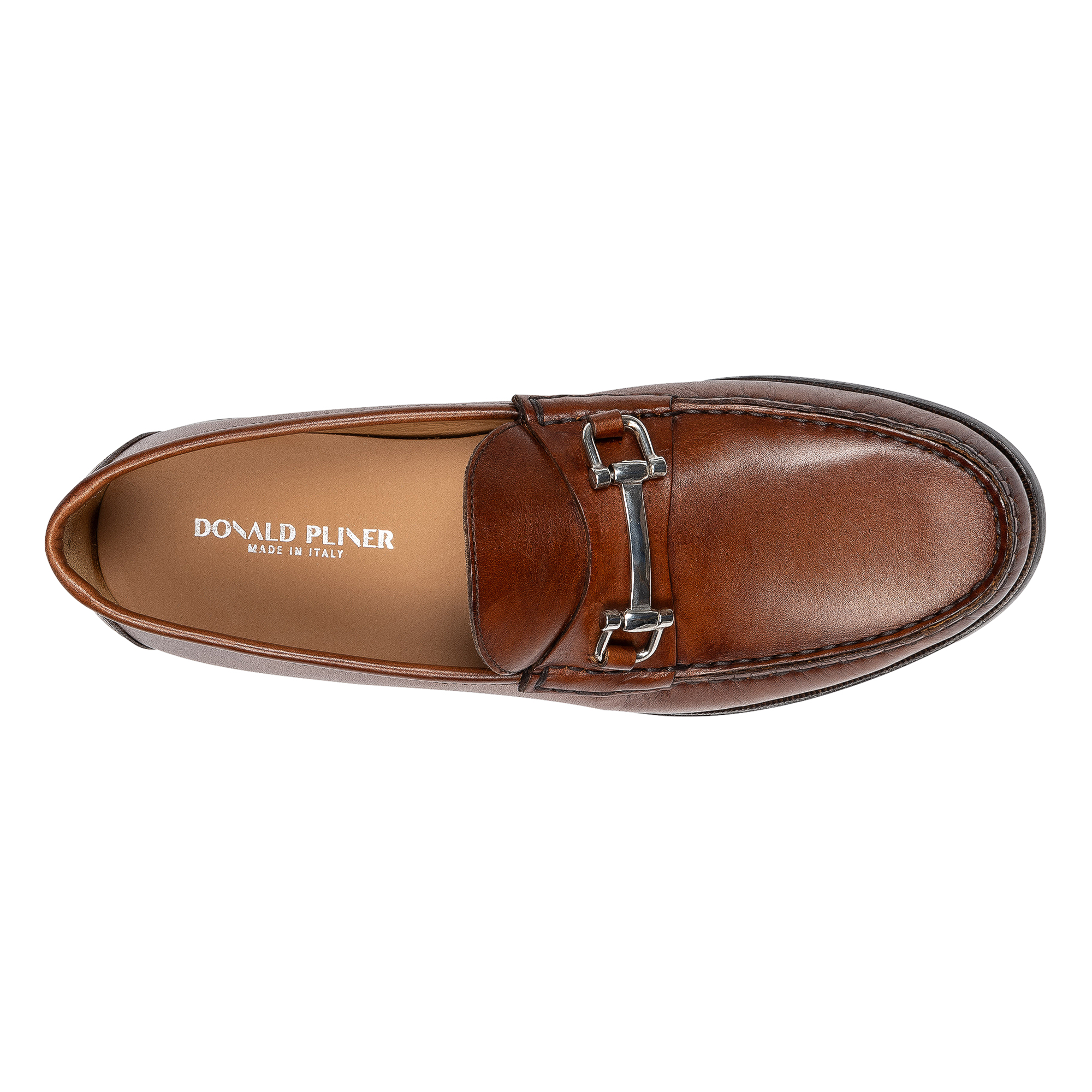 Donald Pliner Evanston Bit Loafer In Whiskey Calf Leather