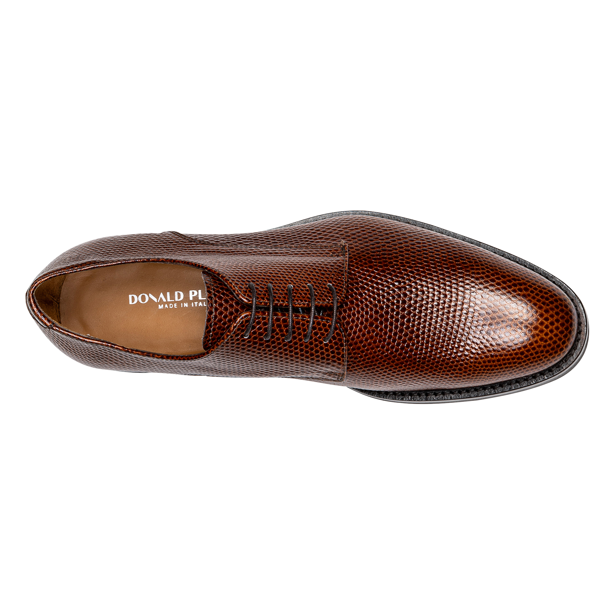 Donald Pliner Men's Russell Lizard-print Leather Derby Shoes In Whiskey