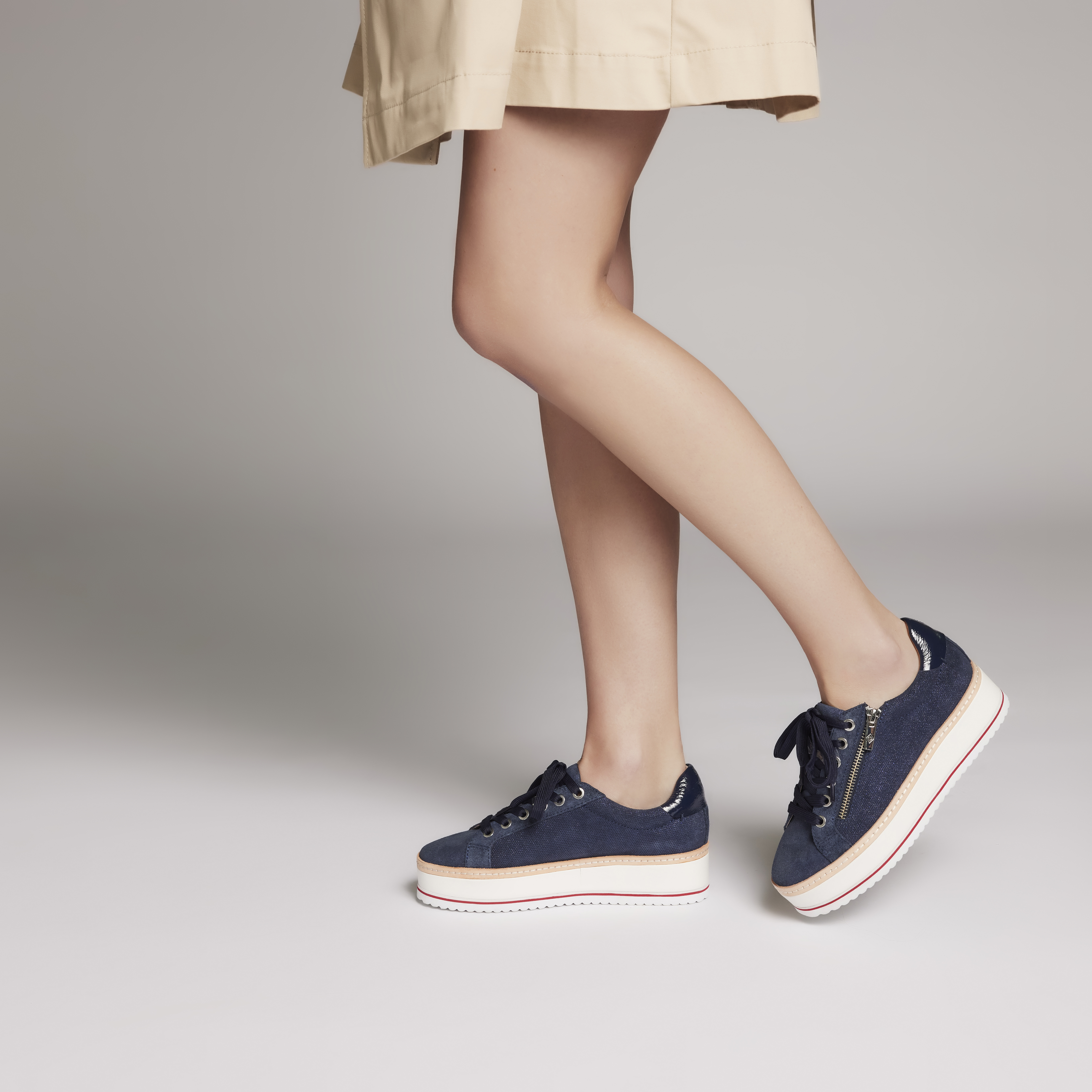 Donald Pliner Women's Zip Platform Sneakers In Navy