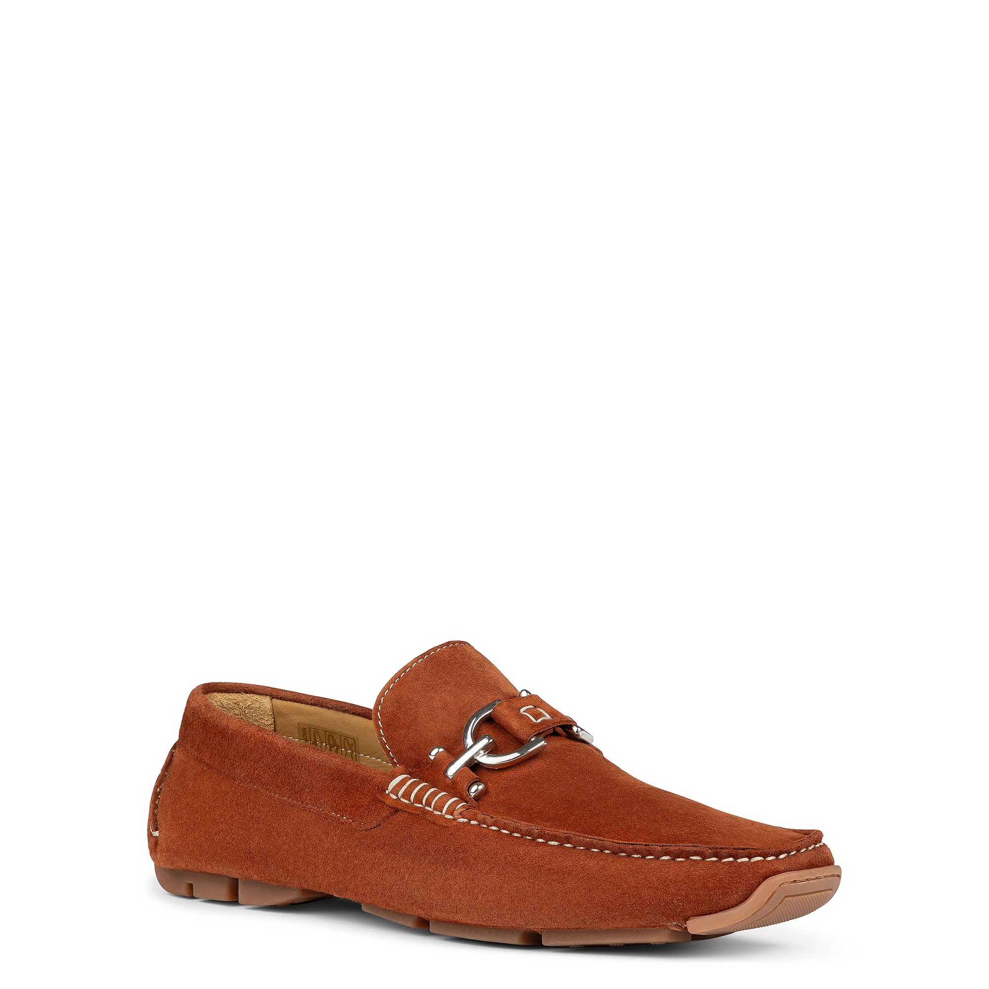 Donald Pliner Men's Dacio Metal-bit Suede Driving Loafers In Cognac Suede