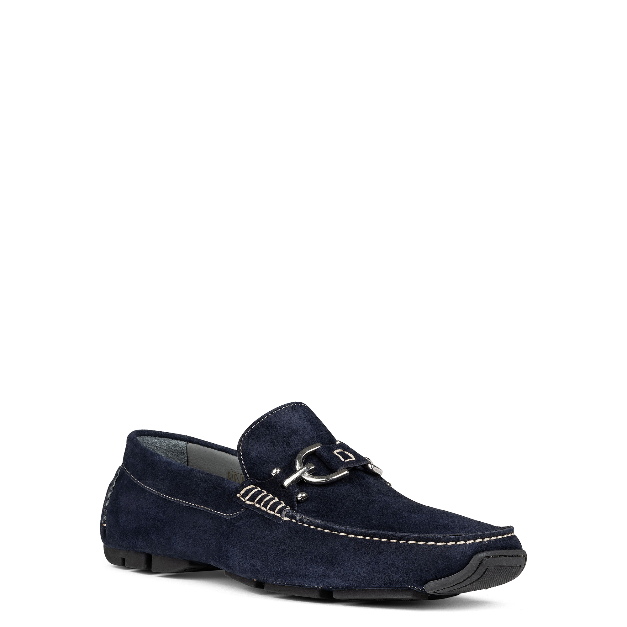 Donald Pliner Men's Dacio Metal-bit Suede Driving Loafers In Navy Suede