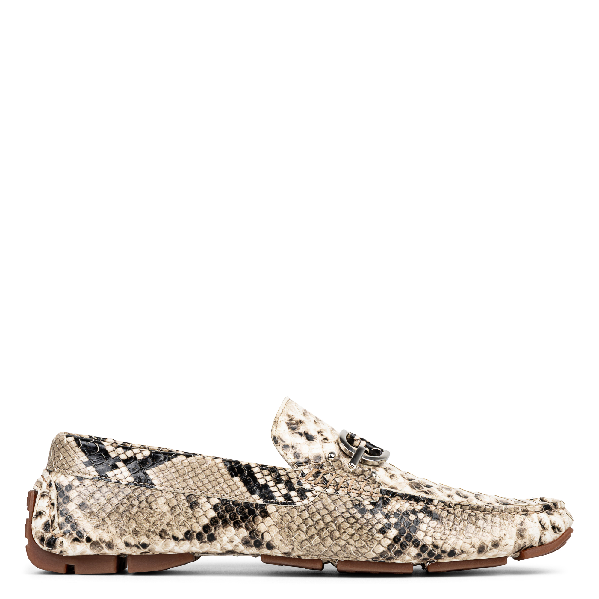 Donald Pliner Men Dacio Driver Sand Snake Print Casual In Sand Snake Print
