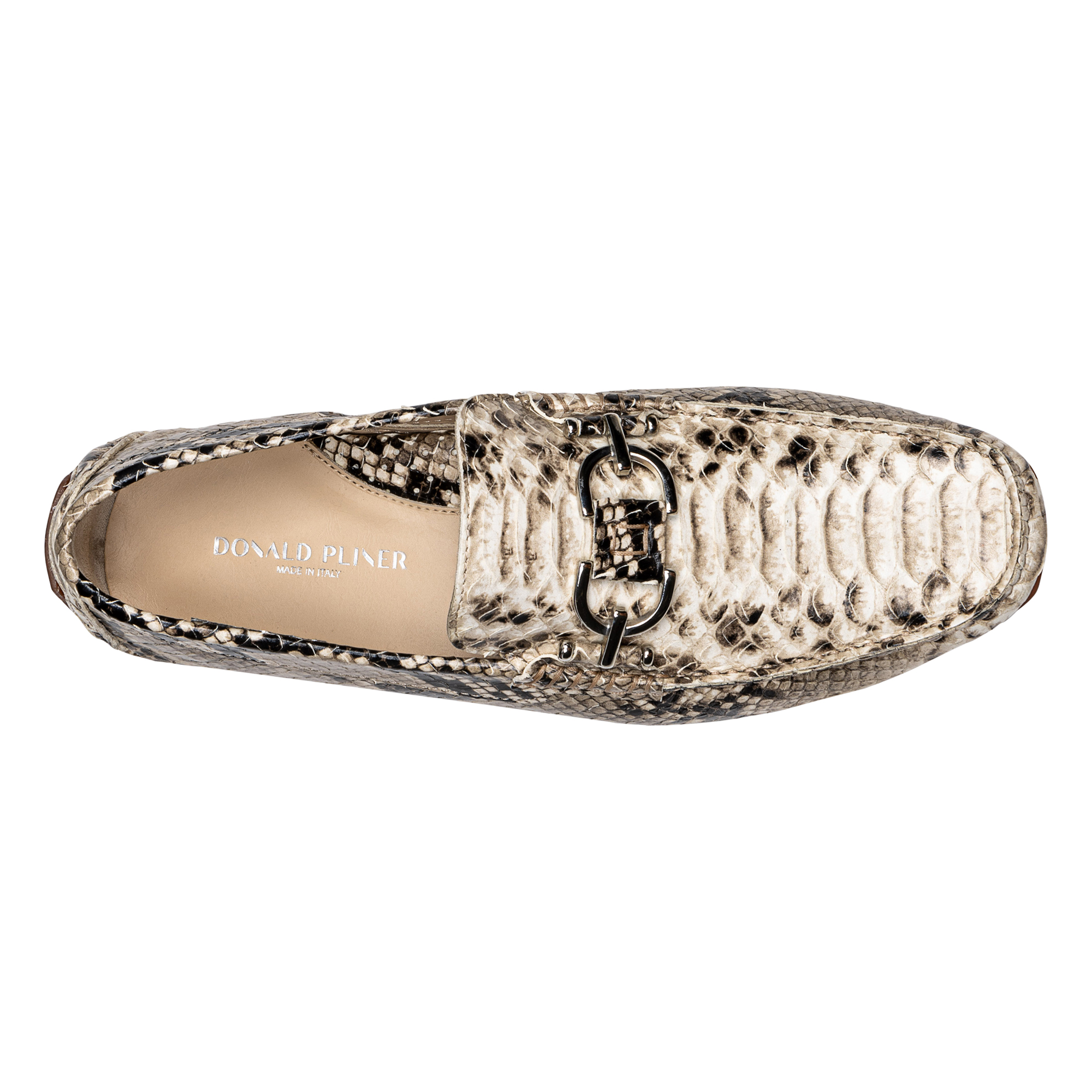 Donald Pliner Men Dacio Driver Sand Snake Print Casual In Sand Snake Print
