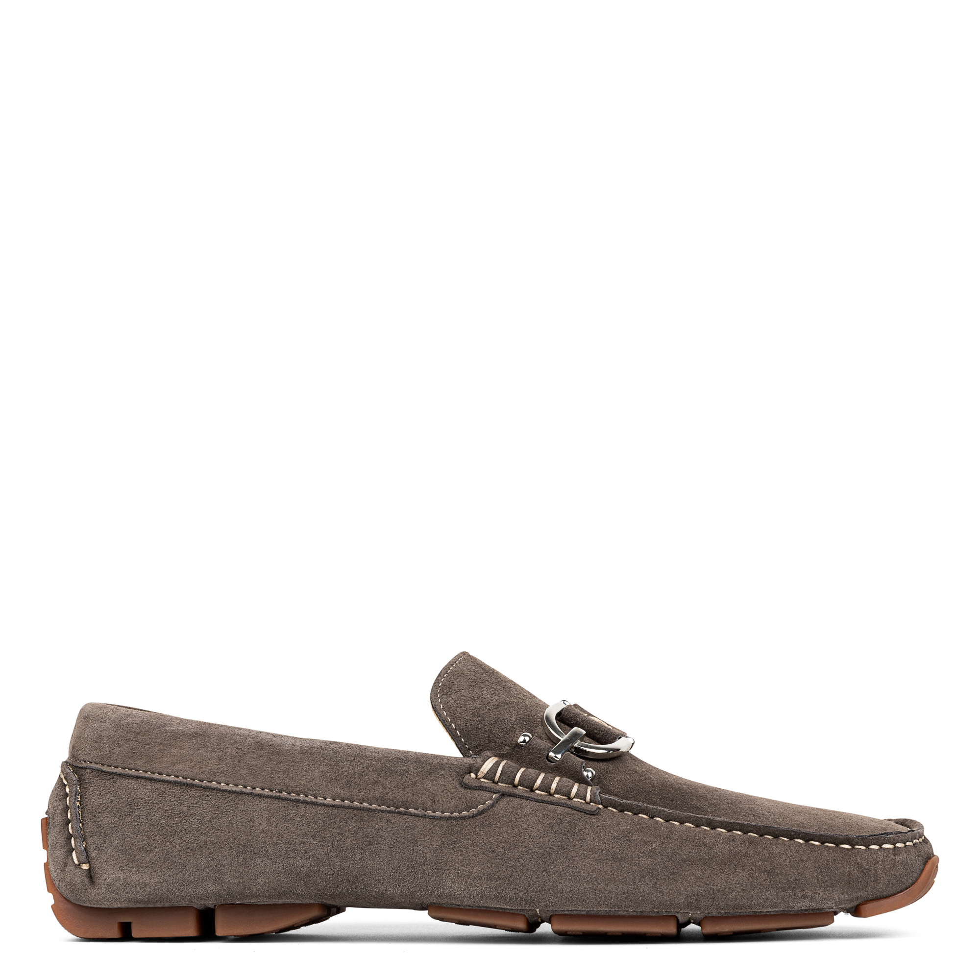 Donald Pliner Men's Dacio Metal-bit Suede Driving Loafers In Taupe Suede