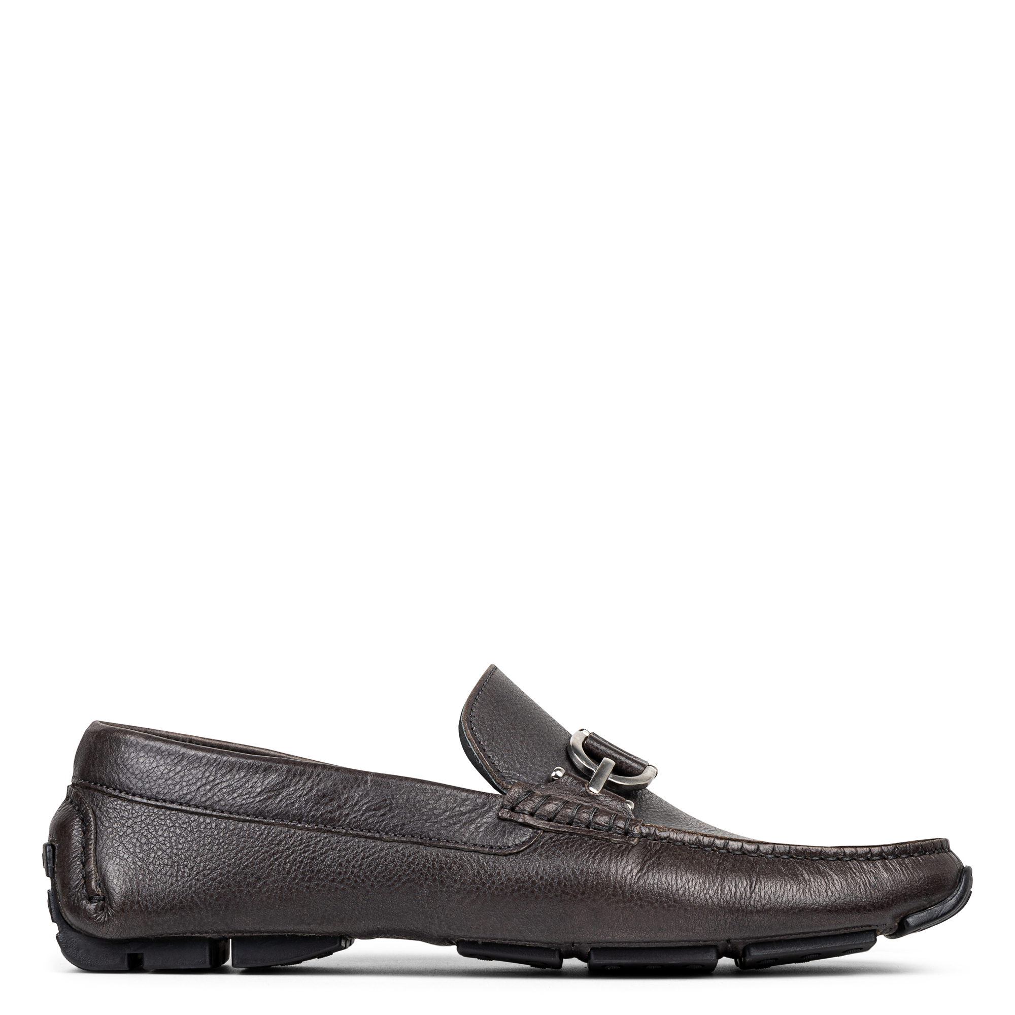 Donald Pliner Men Dacio Driver Grey Leather Casual In Grey Leather