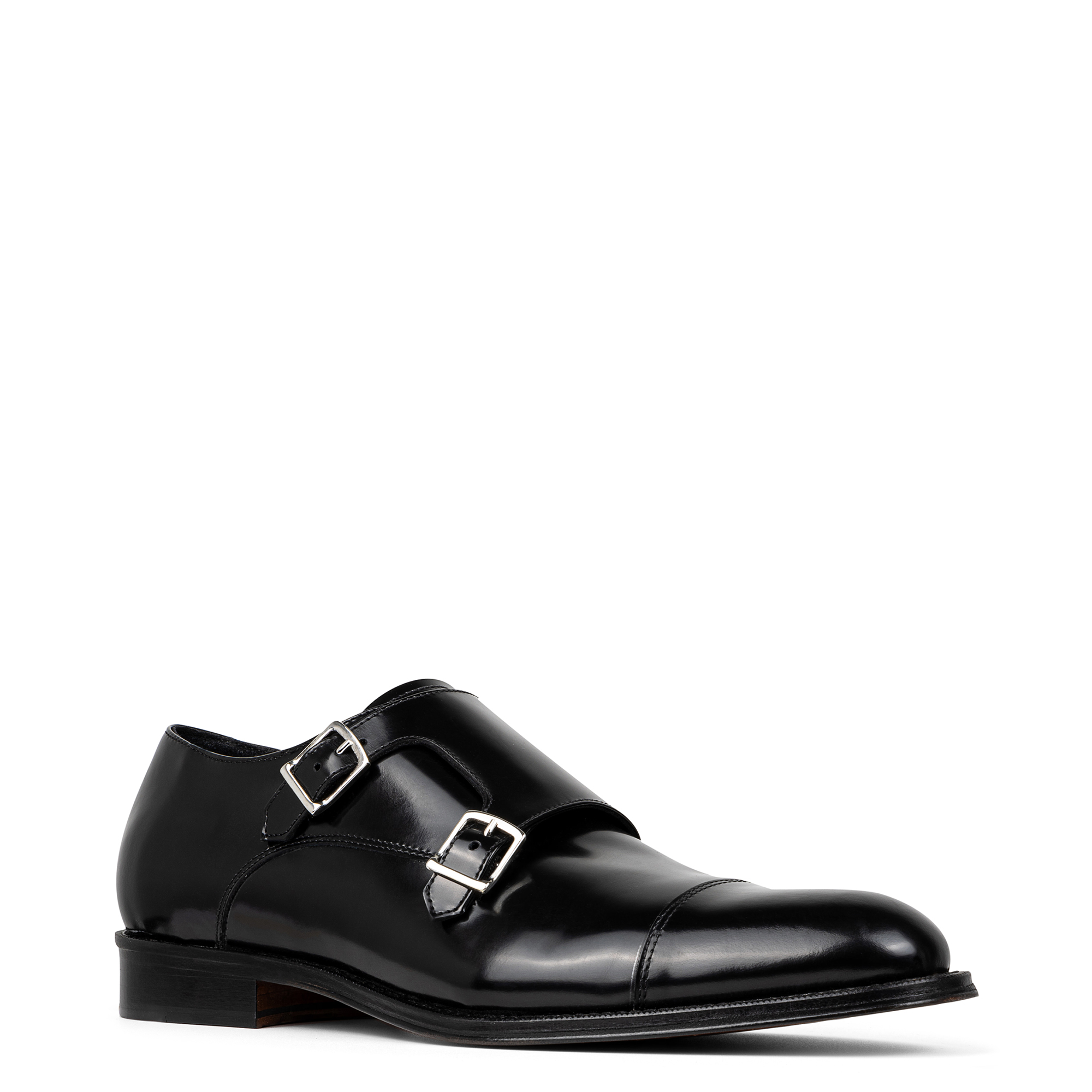 Donald Pliner Men's Leather Double-monk Strap Loafers In Black