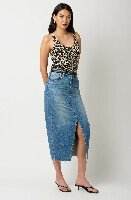 【PORTERNA】Manny mid-length skirt Manny Slit Midi Skirt – bemantra.com