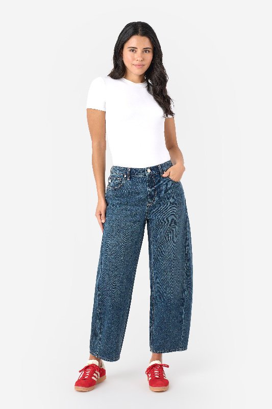 デニム・ジーパン HUECLOSET Blue Western Semi Wide Denim Pants 25KERO360 デニム・ジーパン HUECLOSET Blue Western Semi Wide Denim