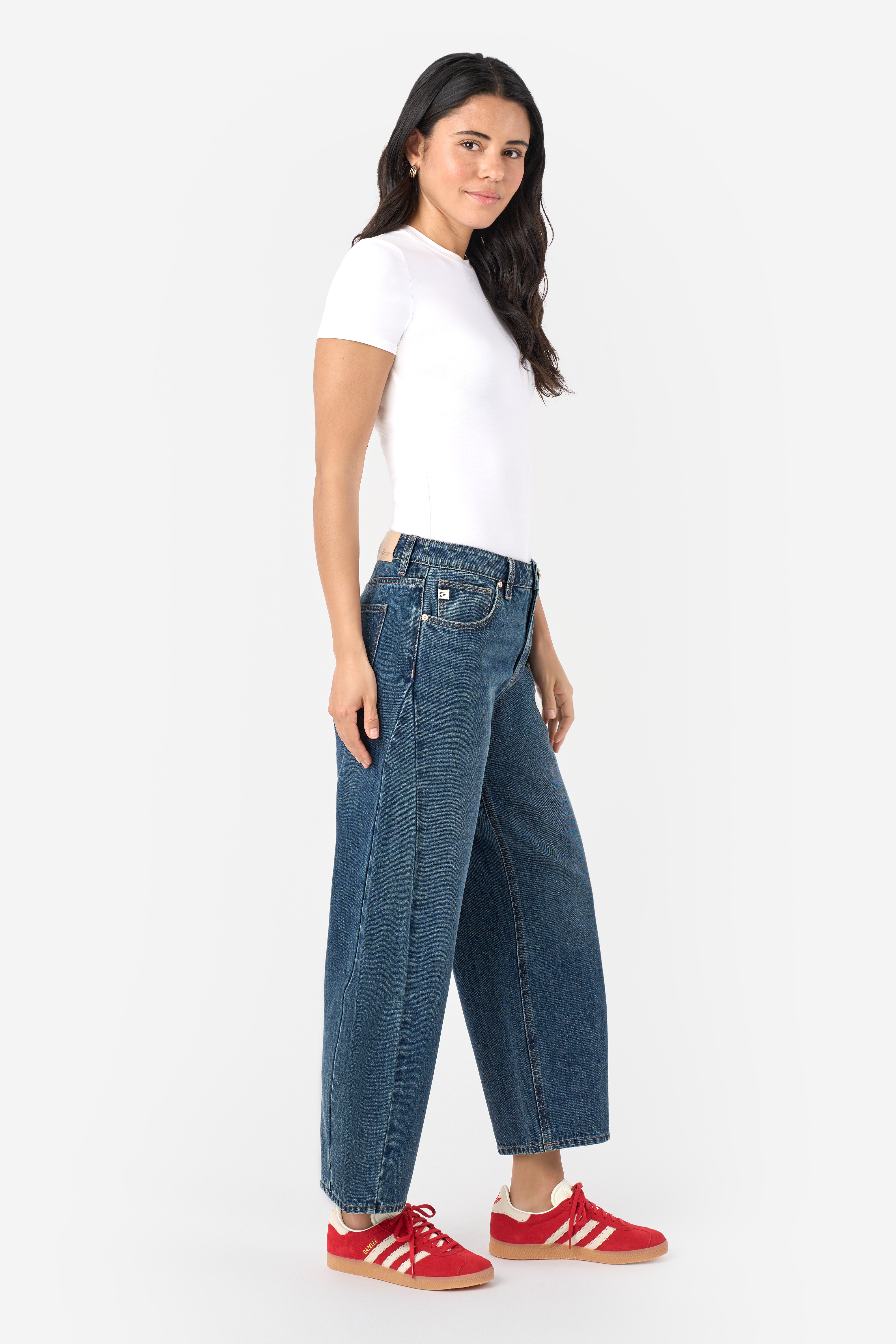 Gussett Barrel Wide Leg Jean at Seven7 Jeans