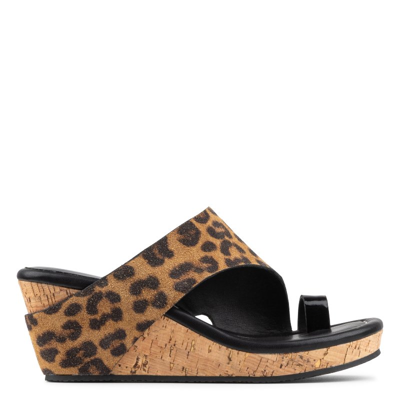 TOD'S donna sandalo zeppa in camoscio TABACCO CHIARO con fasce
